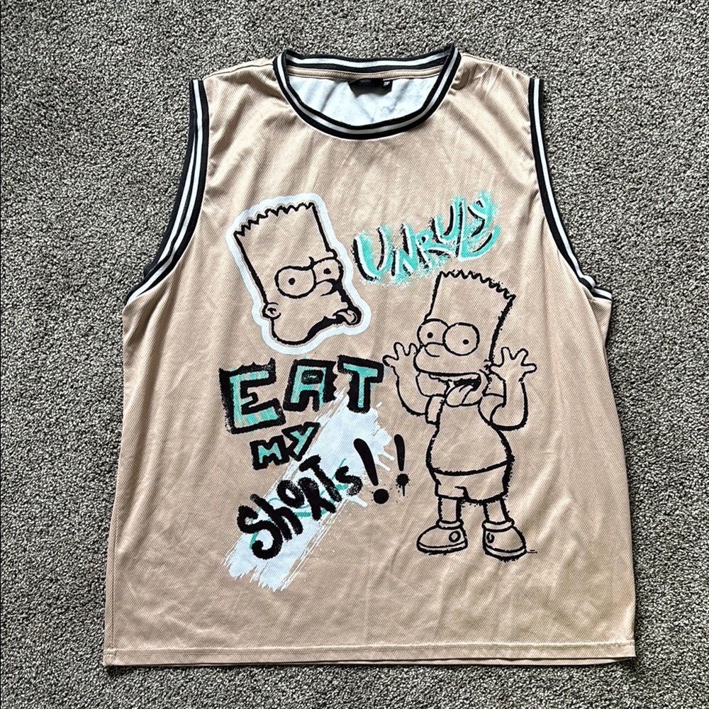 Vintage Simpson’s Screen Print Tank Featuring Bart Simpson Men’s 2XL